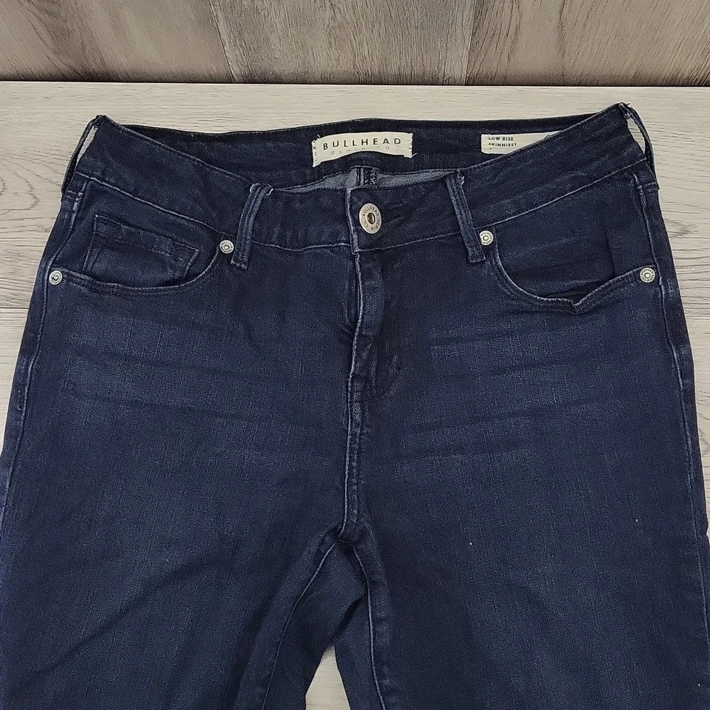 Bullhead Juniors 7 Low Rise Skinniest Dark Wash Denim Jeans Casual Cotton‎